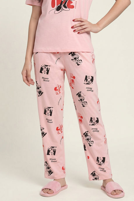 Zivame Minnie Mouse Knit Cotton Loungewear Set - Gossamer Pink — image 4